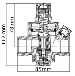 Redukční ventil s manometrem EINBACH 1" DN25 mosaz