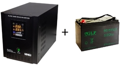 Záložní zdroj MHPower 1600W s gelovou baterií GLPG 100Ah dlouhá životnost