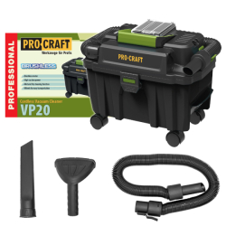 Průmyslový vysavač aku Procraft VP20 bez baterie a nabíječky