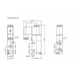 Solenoidový ventil 3/2 G1 / 4 pro ovládání pneumatických válců