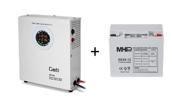 Záložní zdroj Geti 500W pro čerpadlo s baterií GEL Deep Cycle 20Ah