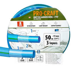 Zahradní hadice 3vrstvá 3/4" 50m PROCRAFT PR-3KGH1950