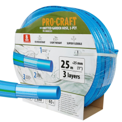 Zahradní hadice 3vrstvá 1" 25m PROCRAFT PR-3KGH2525