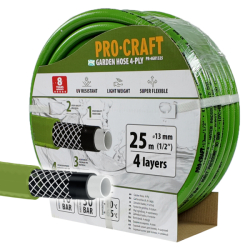 Zahradní hadice 4vrstvá 1/2" 25m PROCRAFT PR-4GH1325