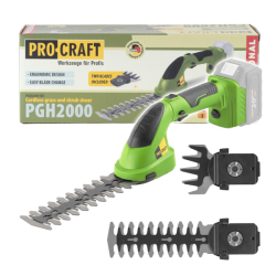 Aku nůžky na trávu Procraft PGH2000 bez baterie a nabíječky