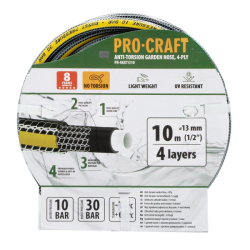 Zahradní hadice 4vrstvá 1/2" 10m PROCRAFT PR-4KAT1310