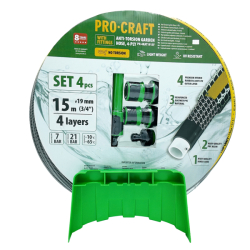 Zahradní hadice 4vrstvá 3/4" 15m PROCRAFT PR-4KAT1915F