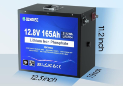 DCHOUSE lithium baterie LiFePO4 12V/165Ah 2112Wh Bluetooth