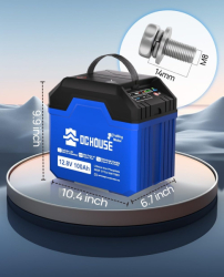 DCHOUSE outdoorová lithium baterie LiFePO4 12V/100Ah 1280Wh