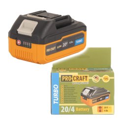 Baterie akumulátorová 20V 4Ah Li-ion Procraft 20/4 Turbo