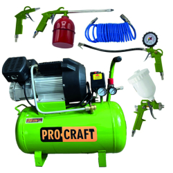 Kompresor Procraft AC52-2 a set příslušenství 5 ks