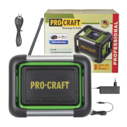 Aku rádio Procraft PJS20 DAB+, FM, Bluetooth 5.3, 80W