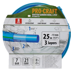 Zahradní hadice 3vrstvá 1/2" 25m PROCRAFT PR-3KGH1325