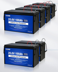 DCHOUSE lithium baterie LiFePO4 24V/100Ah 2560Wh