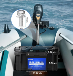DCHOUSE lithium baterie LiFePO4 12V/100Ah 1280Wh Bluetooth