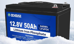 DCHOUSE lithium baterie LiFePO4 12V/50Ah 640Wh