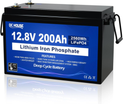 DCHOUSE lithium baterie LiFePO4 12V/200Ah 2560Wh