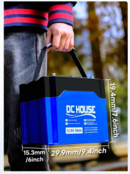 DCHOUSE outdoorová lithium baterie LiFePO4 12V/50Ah 640Wh