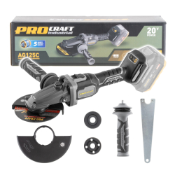 Aku bruska Procraft Industrial AG125C (bez baterie a nabíječky)