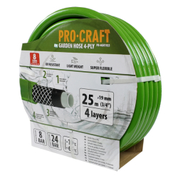 Zahradní hadice 4vrstvá 3/4" 25m PROCRAFT PR-4GH1925