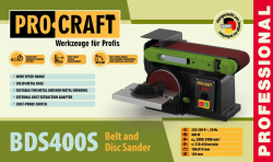 Kombinovaná bruska kotoučová, pásová Procraft BDS400S