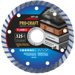 Diamantový řezný kotouč Turbo Procraft DT125 125mm