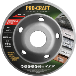Diamantový brusný kotouč (hrncový) Procraft WR125 Double Row