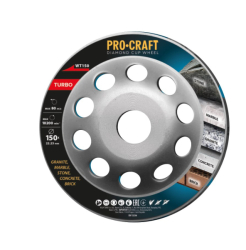 Diamantový brusný kotouč (hrncový) Procraft WT150 Turbo 150mm