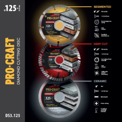 Sada diamantových kotoučů Procraft DS3.125 DS125/DR125/DC125