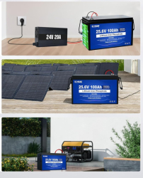 DCHOUSE lithium baterie LiFePO4 24V/100Ah 2560Wh