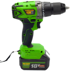 Aku vrtací šroubovák Procraft PA18BL 1 baterie
