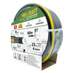 Zahradní hadice 4vrstvá 3/4" 25m PROCRAFT PR-4KAT1925F