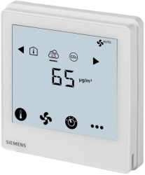 SIEMENS RDF870KN regulátor, KNX komunikace, kvalita vzduchu
