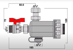 ARAS magnetický filtr G3/4 