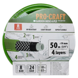 Zahradní hadice 4vrstvá 3/4" 50m PROCRAFT PR-4GH1950