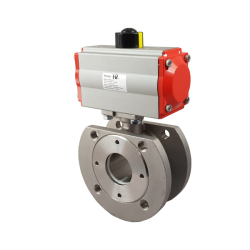 Kulový kohout přírubový DN40 nerez s pneumatickým pohonem AT63 1/4"
