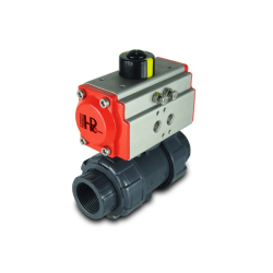 Kulový kohout 4" plast s pneumatickým pohonem AT92 1/4"