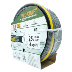 Zahradní hadice 4vrstvá 3/4" 25m PROCRAFT PR-4KAT1925