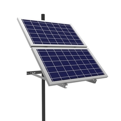 Držák 2 kusů solárních panelů na stožár, sloup