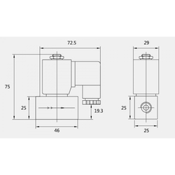 Elektromagnetický ventil HP G1/4 NC 0 - 16bar