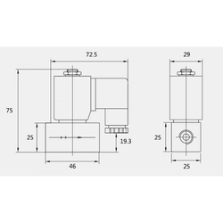 Elektromagnetický ventil HP G3/8 NC 0 - 16bar