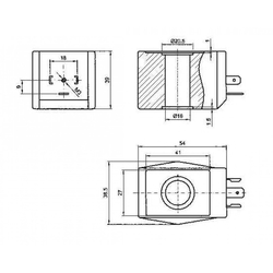 Cívka 230V AC pro elektromagnetický ventil UM2