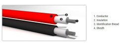 Solární kabel měděný 1x4mm2 - černý, 100m balení