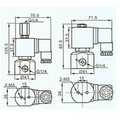 Elektromagnetický ventil  nerez 0-14bar G1/4 230V NC UMHP