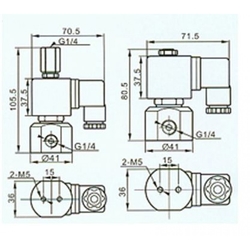 Elektromagnetický ventil  nerez 0-14bar G1/4 230V NC UMHP