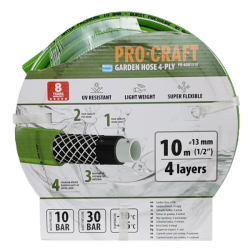 Zahradní hadice 4vrstvá 1/2" 10m PROCRAFT PR-4GH1310