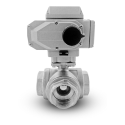 Třícestný kohout 1 1/2" nerez s elektrickým pohonem A500 24V DC