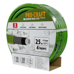 Zahradní hadice 4vrstvá 1/2" 25m PROCRAFT PR-4GH1325