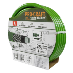 Zahradní hadice 4vrstvá 3/4" 25m PROCRAFT PR-4GH1925F