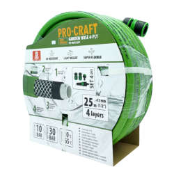 Zahradní hadice 4vrstvá 1/2" 25m PROCRAFT PR-4GH1325F